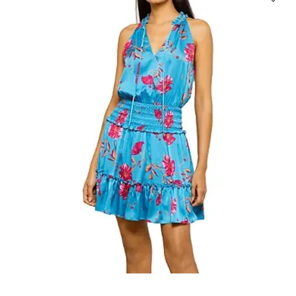 BCBGMAXAZRIA
Floral-print Smock-waist Dress In Beautiful Montego Bay pat…